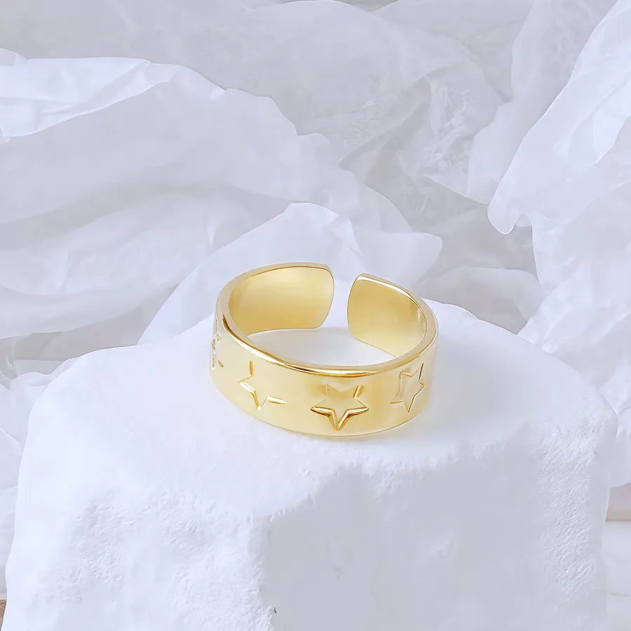 Gold Bamboo Titanium Steel Open Ring Adjustable Opening Golden Hydraulic J45