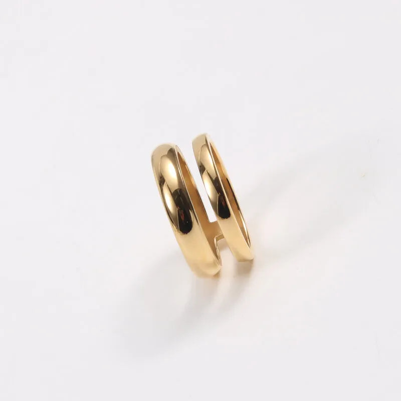 18K Gold Plated Titanium Steel Geometric Ring