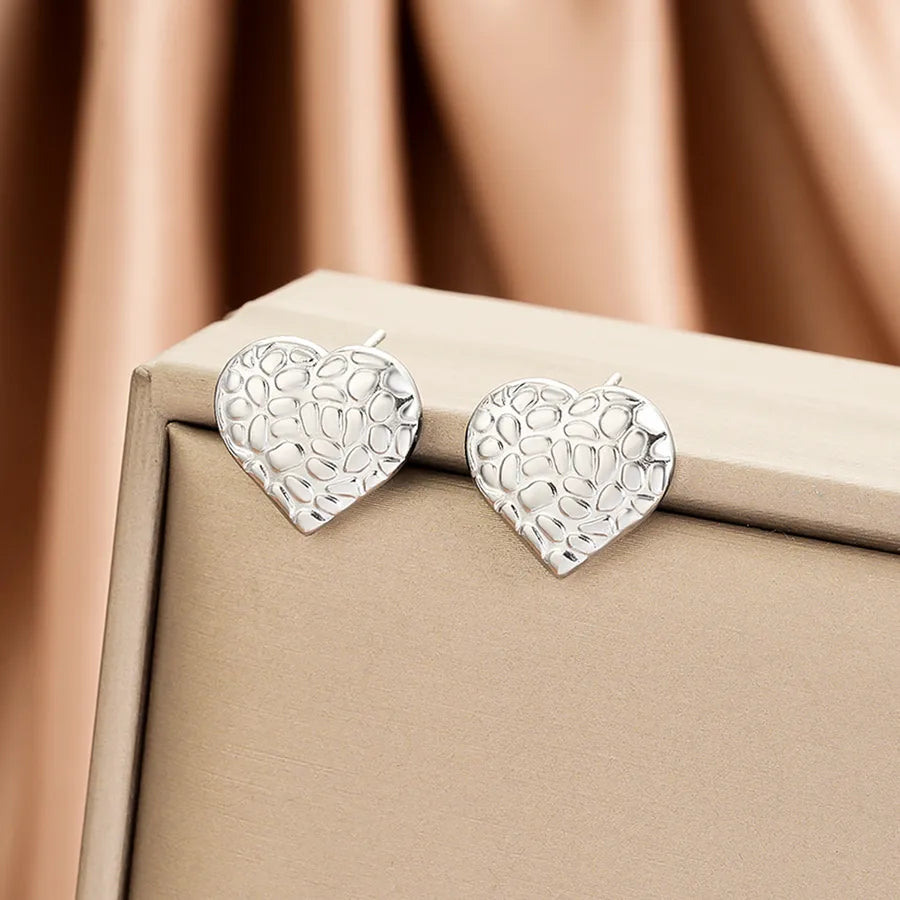 Irregular 18K Gold Plated Stainless Steel Earrings E1406-B (a Pair of Silver Ear Studs)