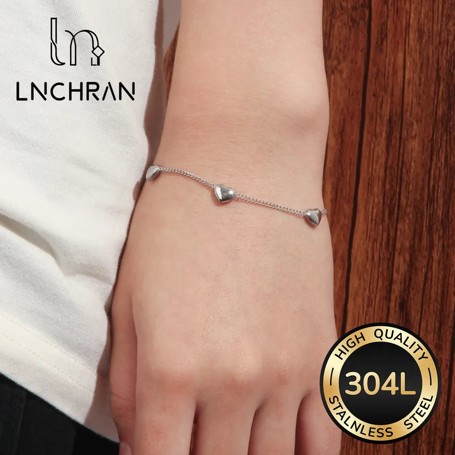 18K Gold Plated Heart Chain Bracelet