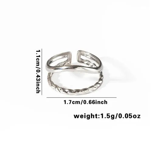 Titanium Steel Fish Tail Ring for Women