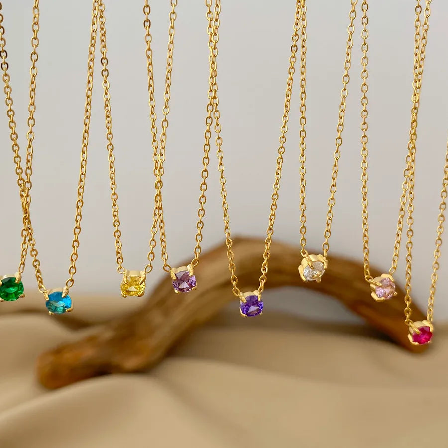 18K Gold Plated Geometric Titanium Steel Necklace