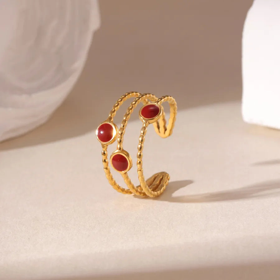 18K Gold Plated Triple Layer Heart Ring