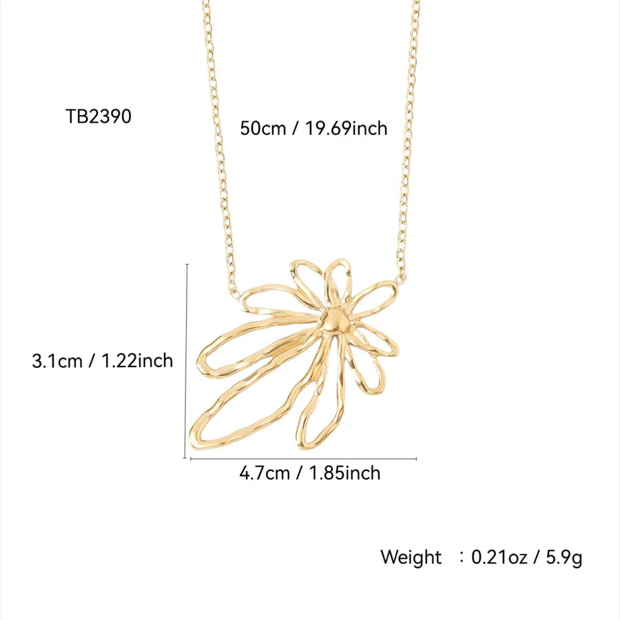 Gold Flower Pendant Necklace for Women Gold Necklace