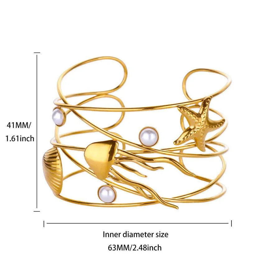 Gold Shell Stainless Steel Bracelet 1
