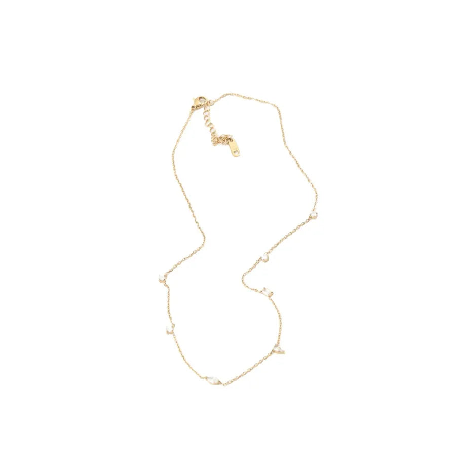 18K Gold Plated Geometric Zirconia Choker