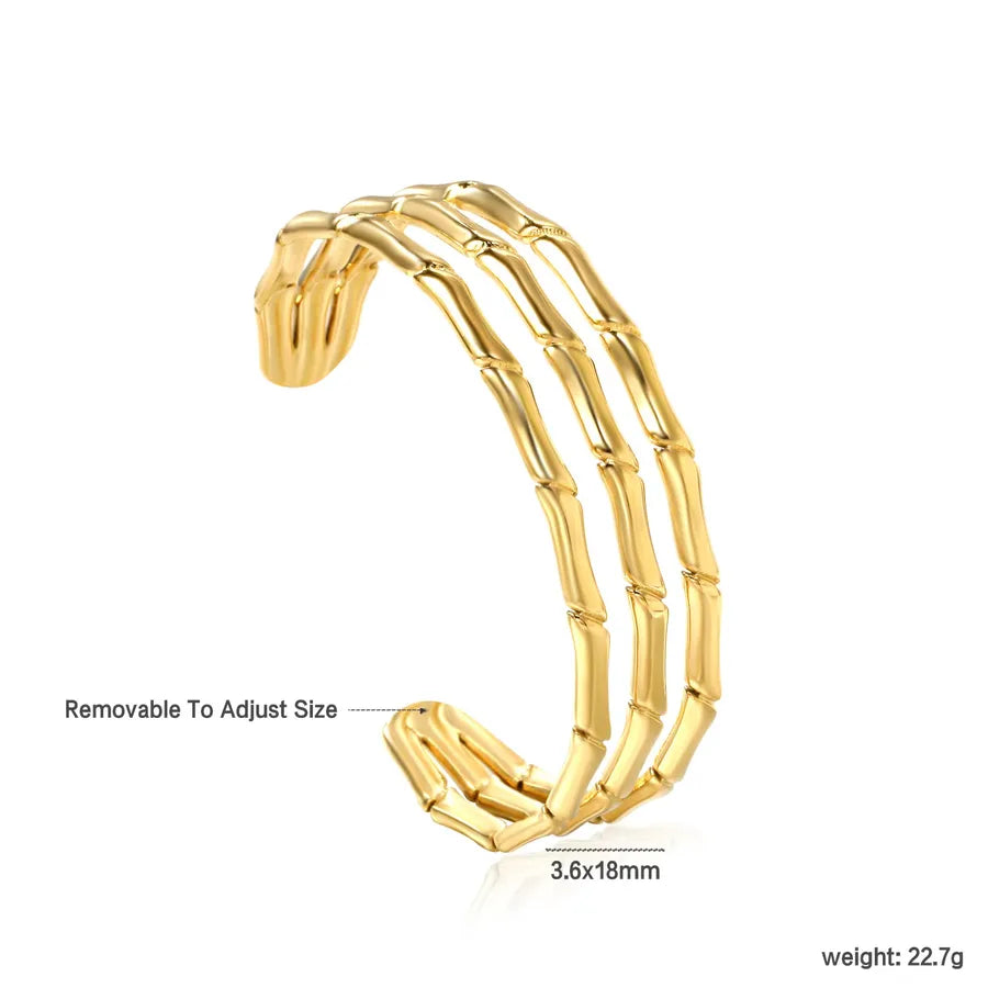 18K Gold Open Hand Bangle Bracelet for Women BR926901G