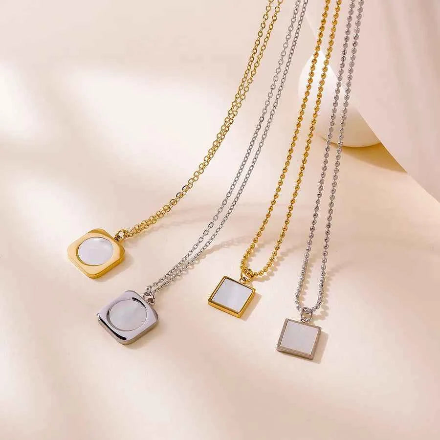 18K Gold Plated Geometric Book Pendant Necklace