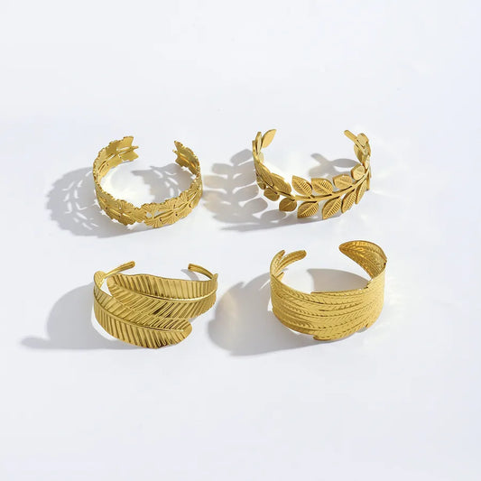 Elegant Open Stainless Steel Bangle Bracelet