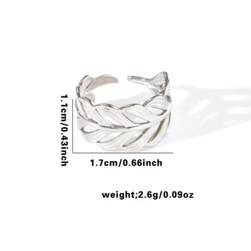 Titanium Steel Fish Tail Ring for Women