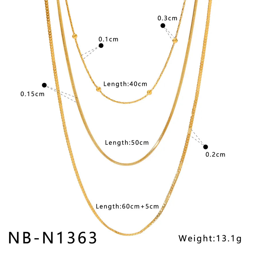 18K Gold Layered Heart & Star Necklace NB-N1363