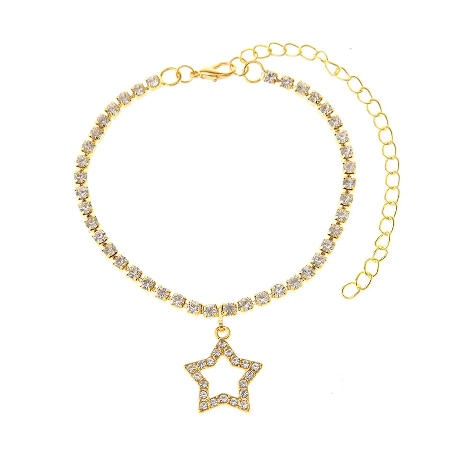 Sparkling Star Anklet for Women