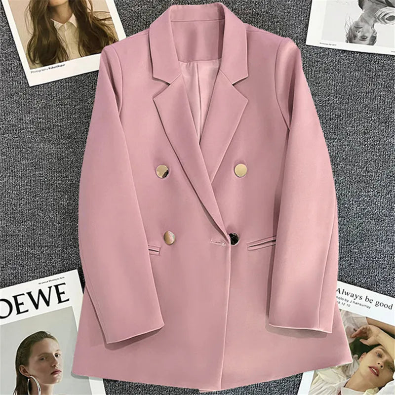 Candy Green Women's Blazer – Spring/Autumn Style Pink