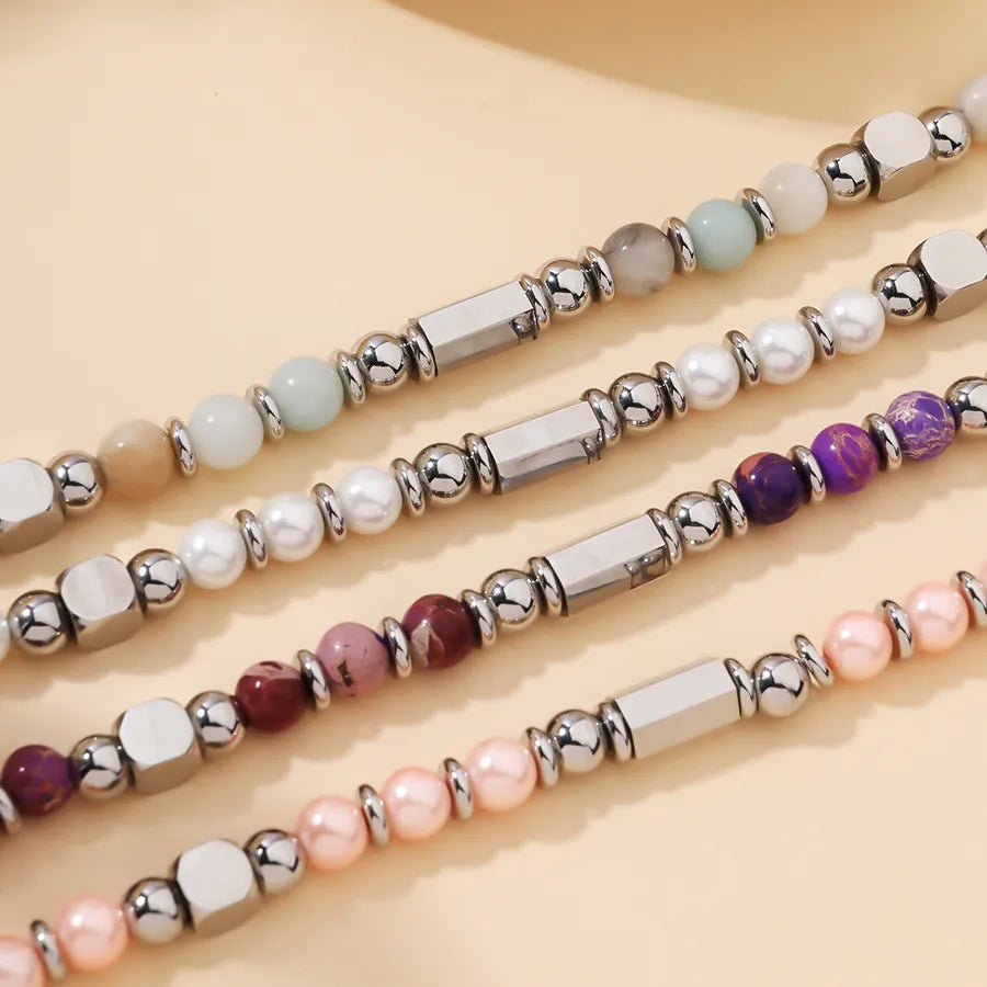 Colorful Stainless Steel Geometric Bracelet