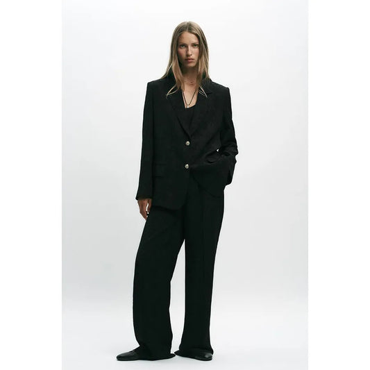 Women's Embroidered Blazer & Pants Set