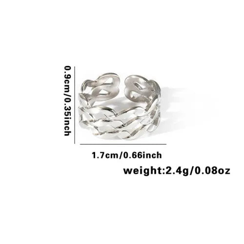 Titanium Steel Fish Tail Ring for Women