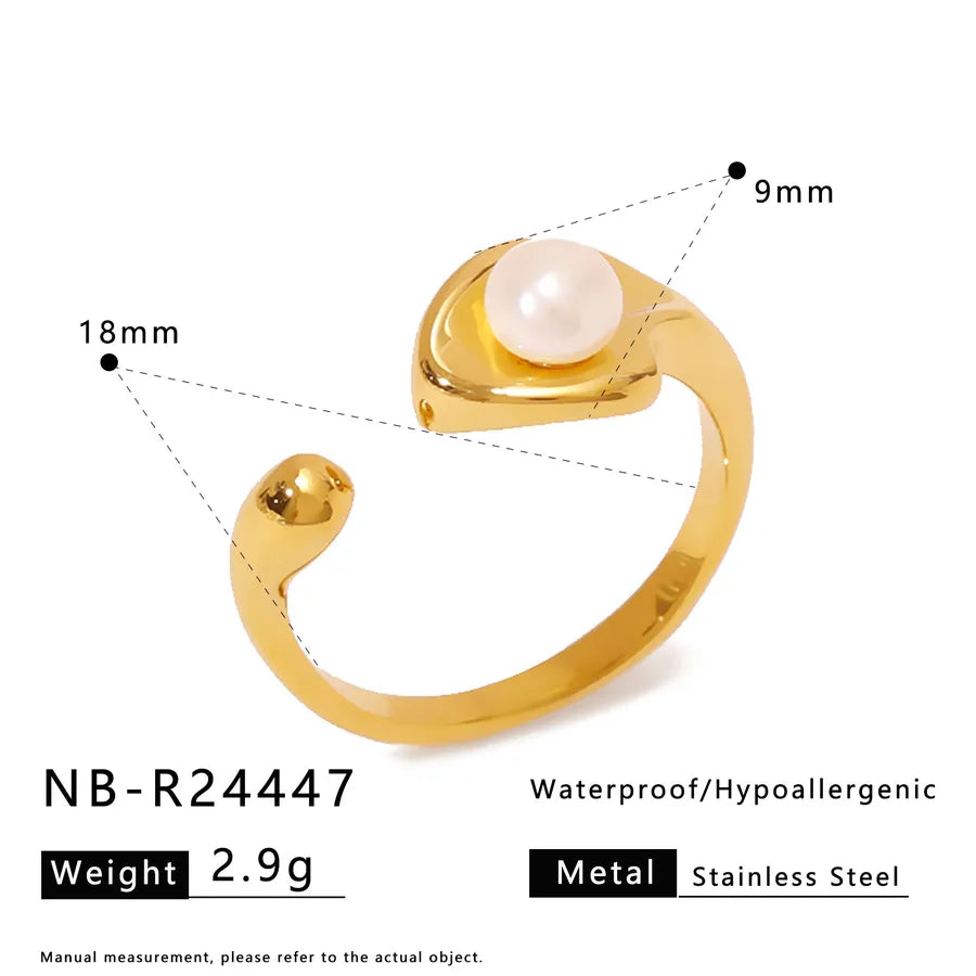 18K Gold Plated Stainless Steel Open Ring NB-R24447