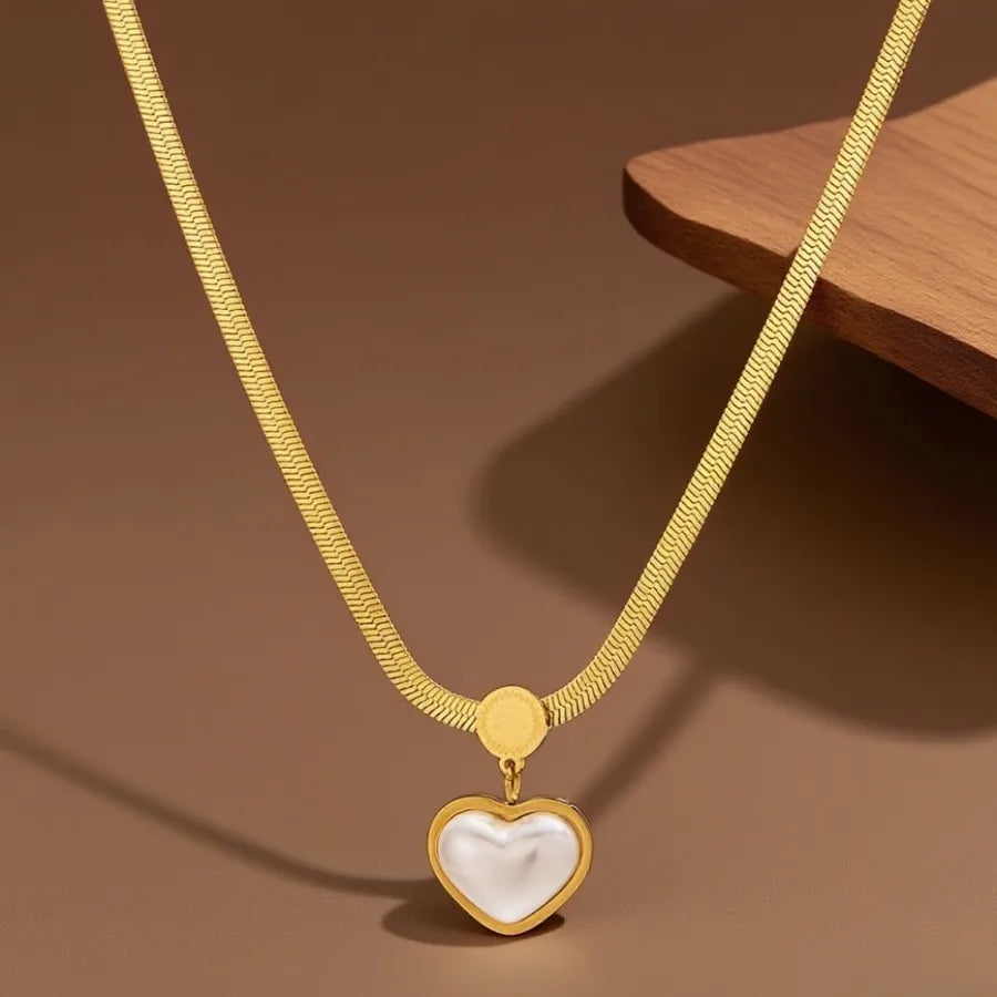 Titanium Steel Heart Pendant Necklace