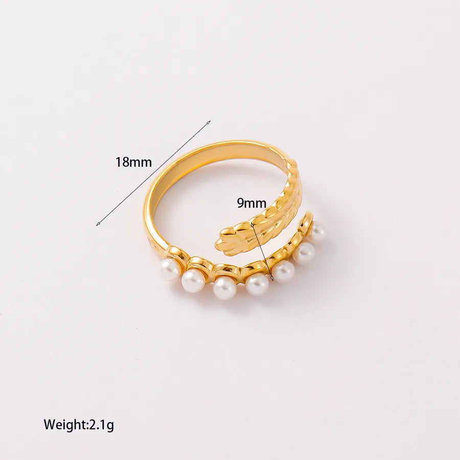 18K Gold Geometric Titanium Steel Ring YM052