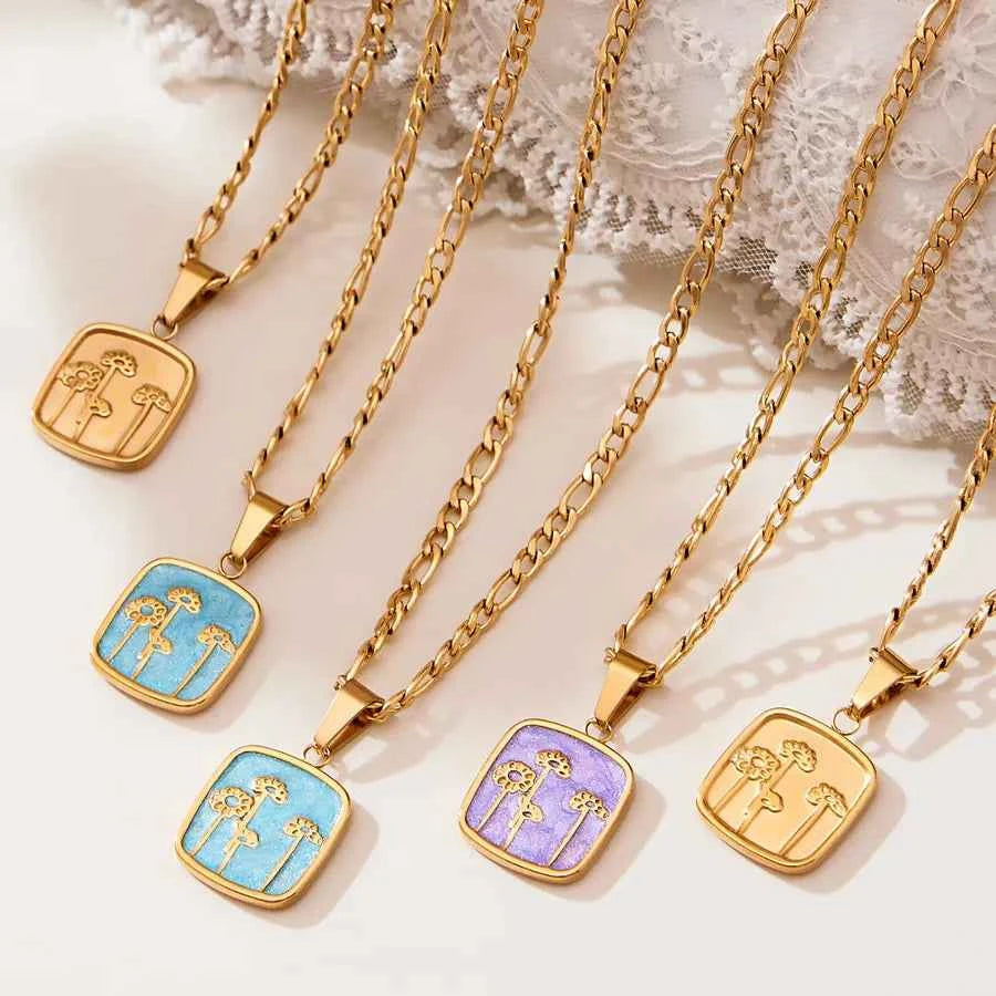 18K Gold Heart Lock Necklace with Zircon Charms