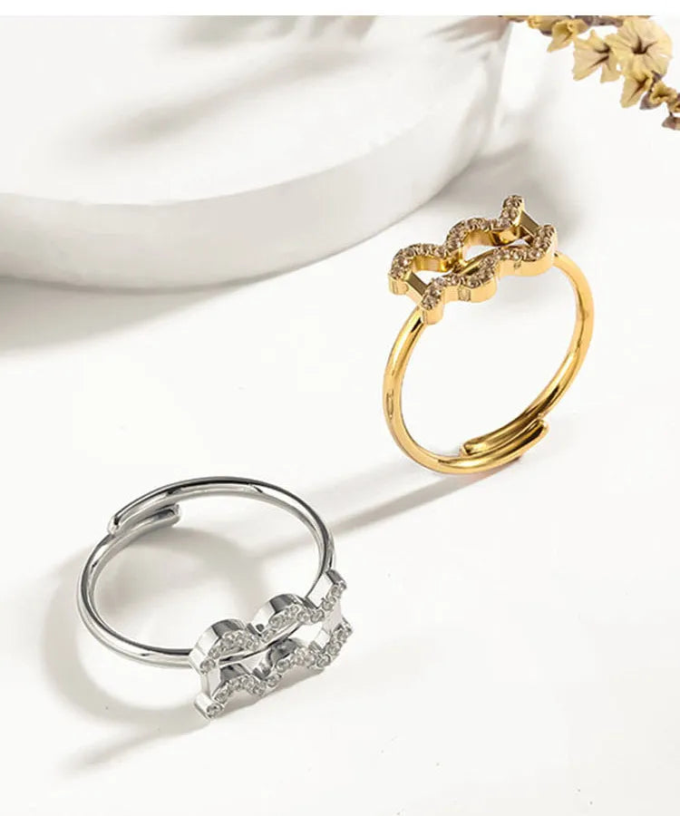 Titanium Zodiac Star Ring for Women