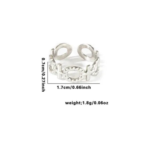 Titanium Steel Fish Tail Ring for Women