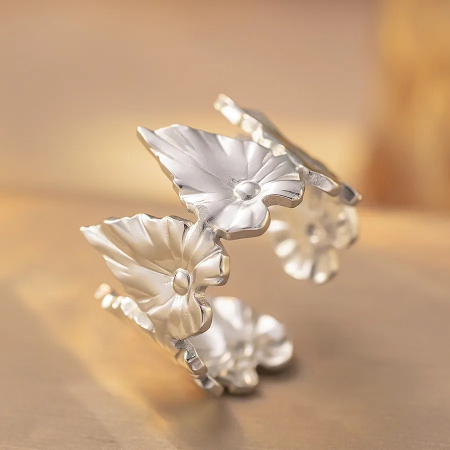 Geometric Titanium Steel Open Ring K284 Steel Color Ring Open