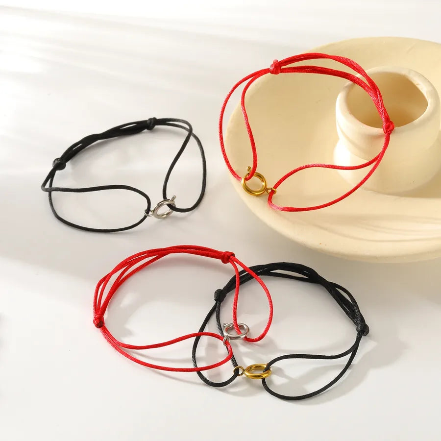 18K Gold Plated Stainless Steel Circle Bracelet