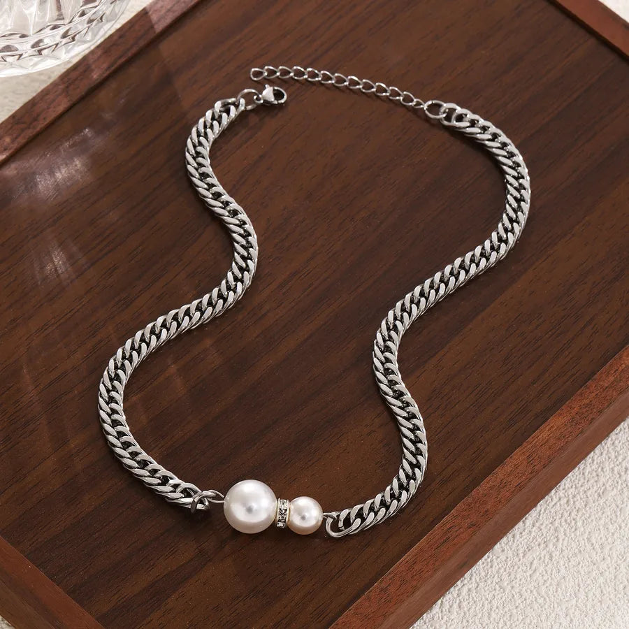 18K Gold Baroque Pearl Choker Necklace