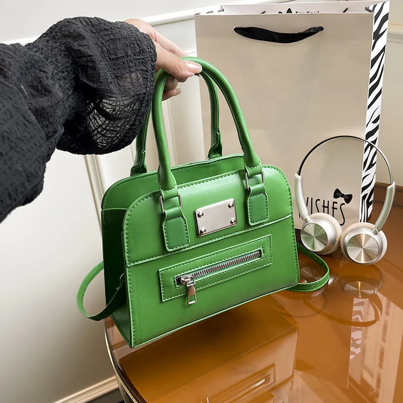 Urban Minimalist PU Leather Shoulder Tote