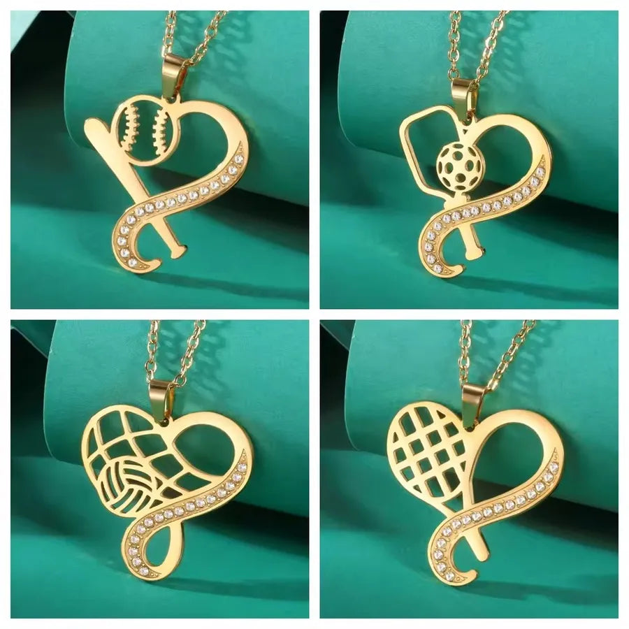 Stainless Steel Sports Pendant Necklace