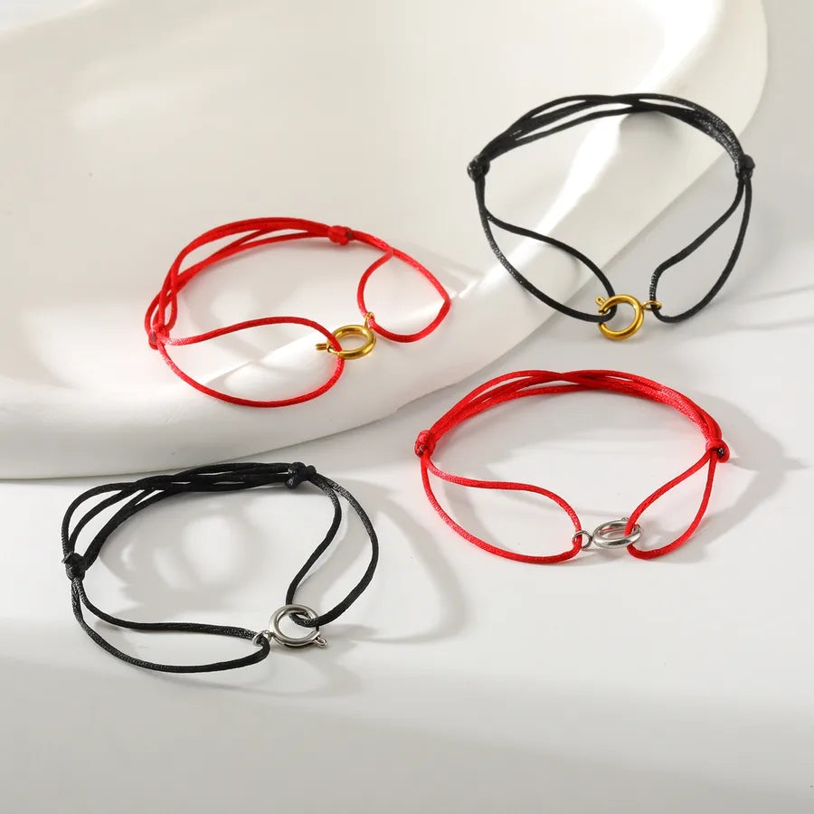 18K Gold Plated Stainless Steel Circle Bracelet