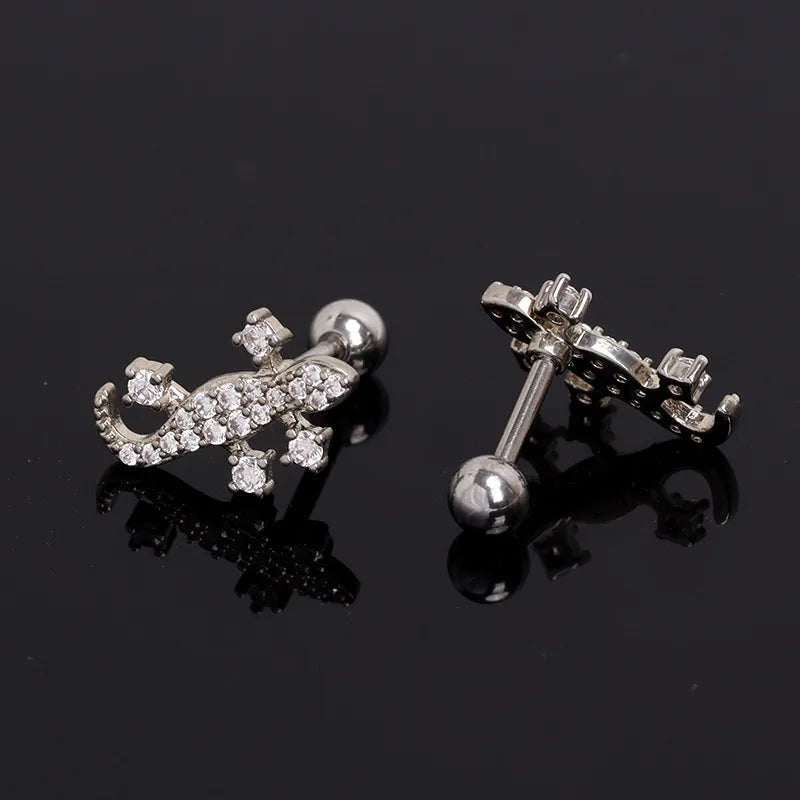 Gecko Stainless Steel Ear Stud – Gold Plated