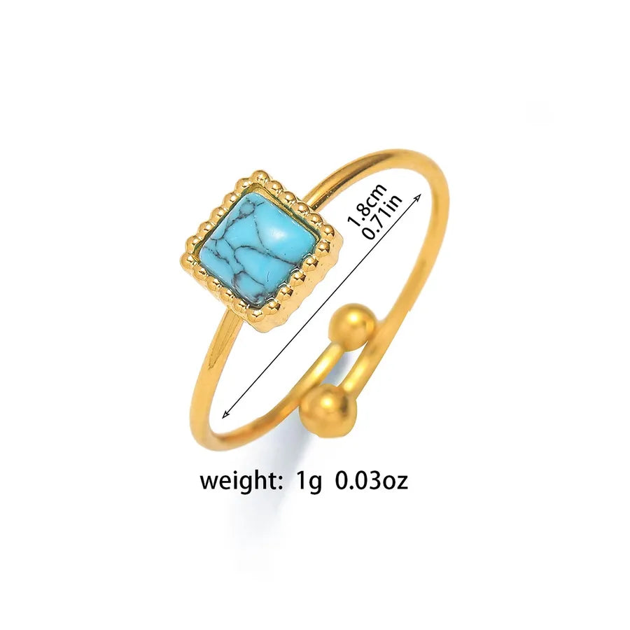 Women's Heart-Shaped Green Turquoise Ring