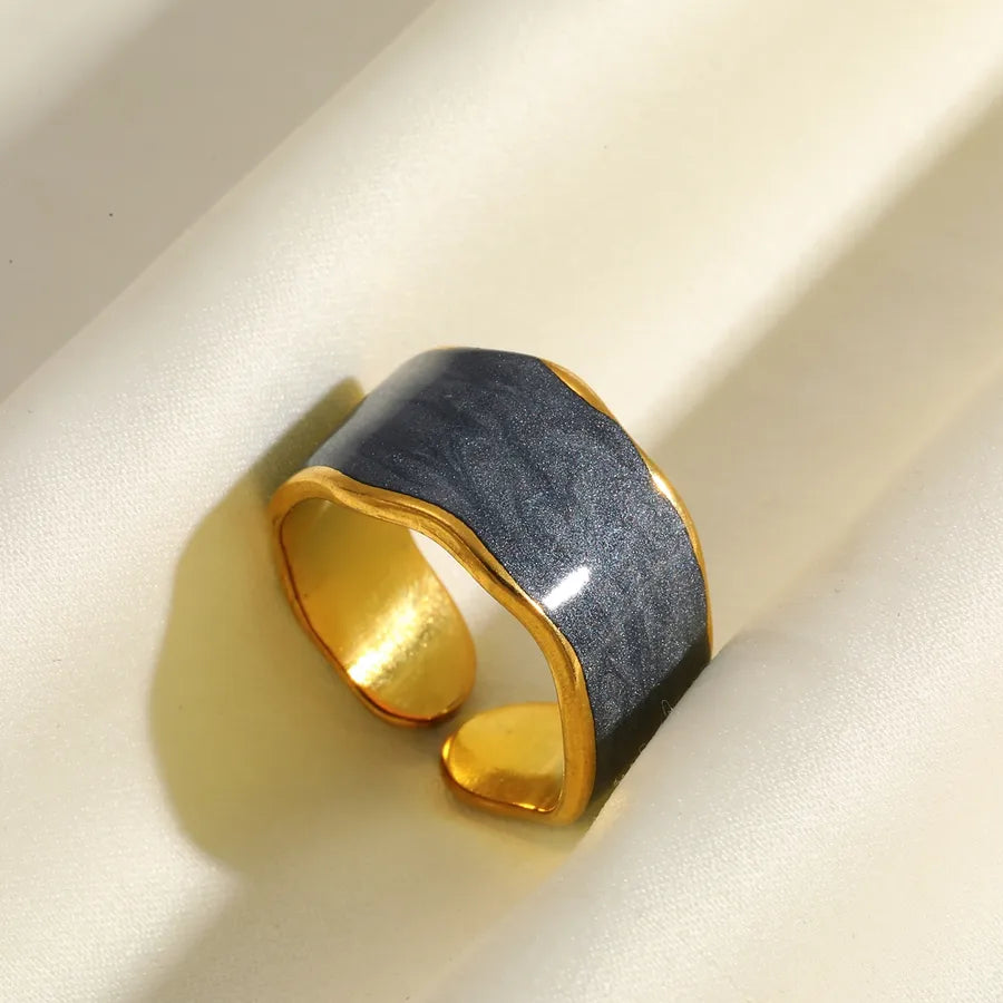 18K Gold Plated Open Heart Ring 3-Adjustable