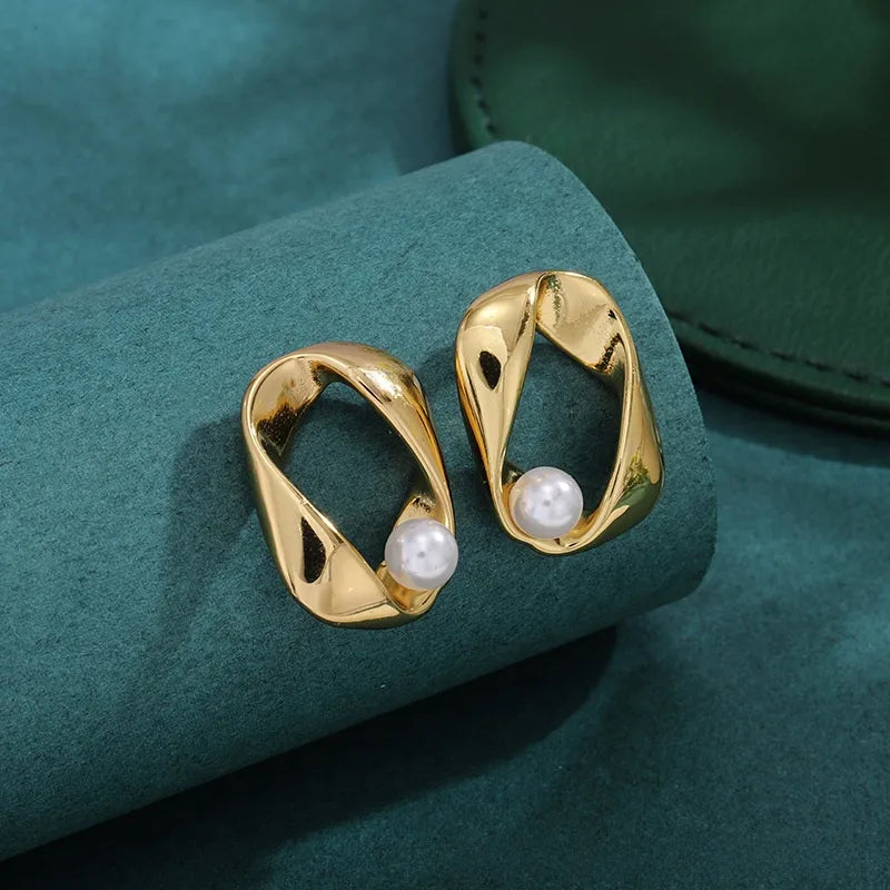 Bold Titanium Steel Large Hoop Earrings ES034