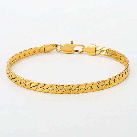 Geometric Titanium Steel Bracelet – PVD Coated