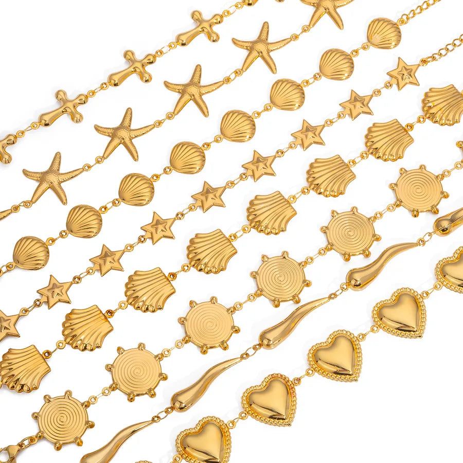 Gold Plated Sunflower Stainless Steel Bracelet