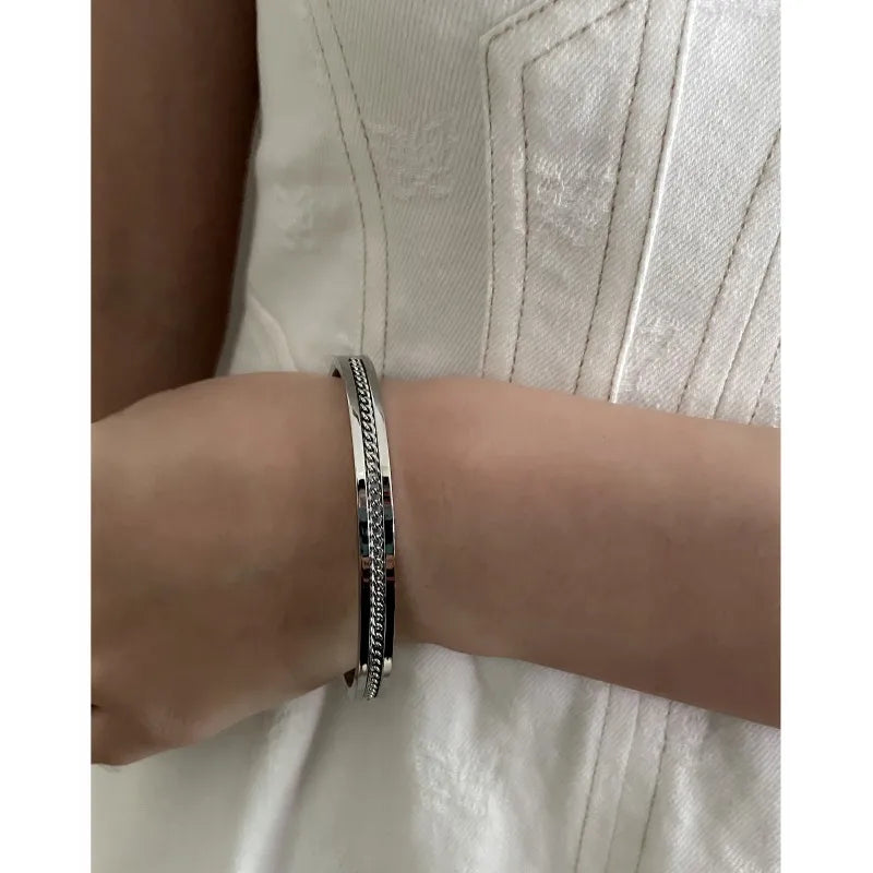 Unisex Geometric Titanium Steel Bracelet