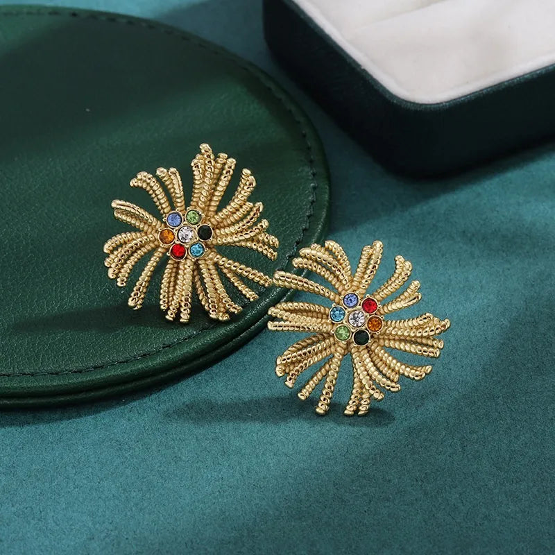 Bold Titanium Steel Large Hoop Earrings ES052