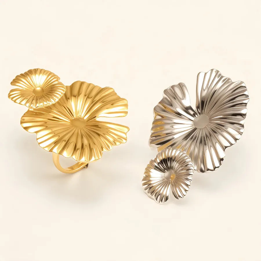 Elegant Stainless Steel Windmill Ring for Women