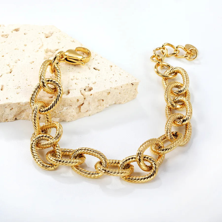 Geometric Stainless Steel Bracelet for Women