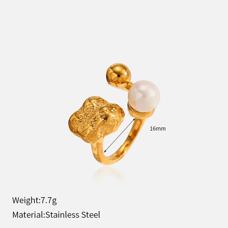 Gold Plated Flower Open Ring for Women YHTSR-2501331