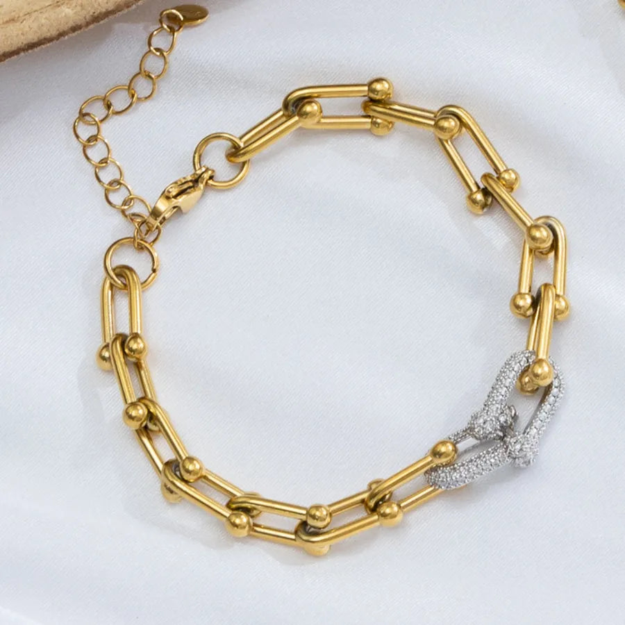 18K Gold Plated U-Shaped Jewelry Set