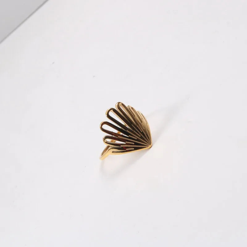 18K Gold Plated Titanium Steel Peacock Ring