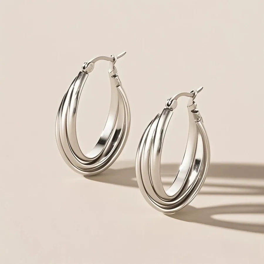 Titanium Steel Geometric U-Shaped Earrings