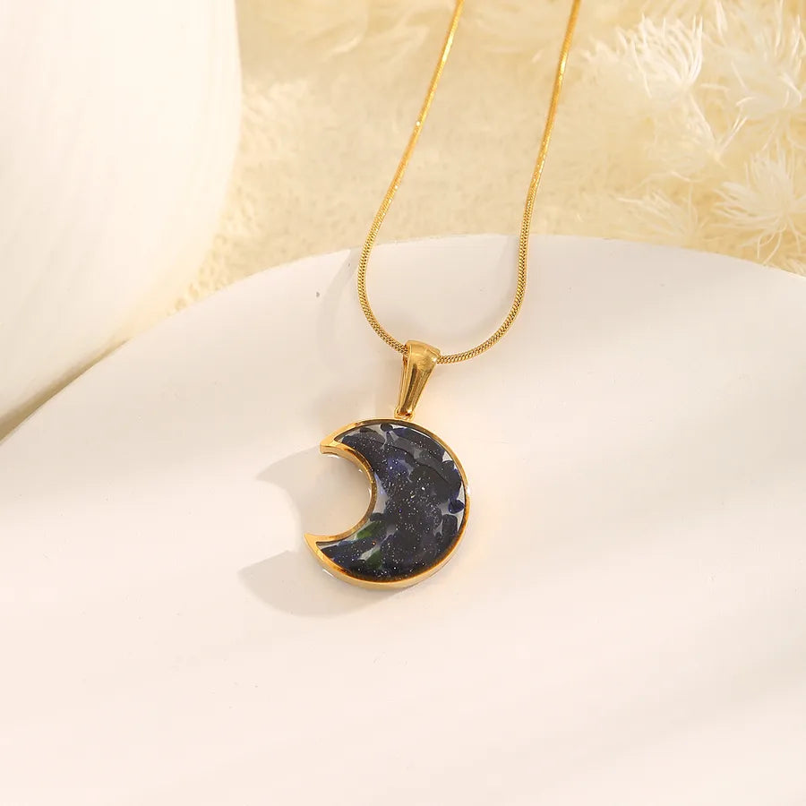 Natural Stone Heart Pendant Necklace