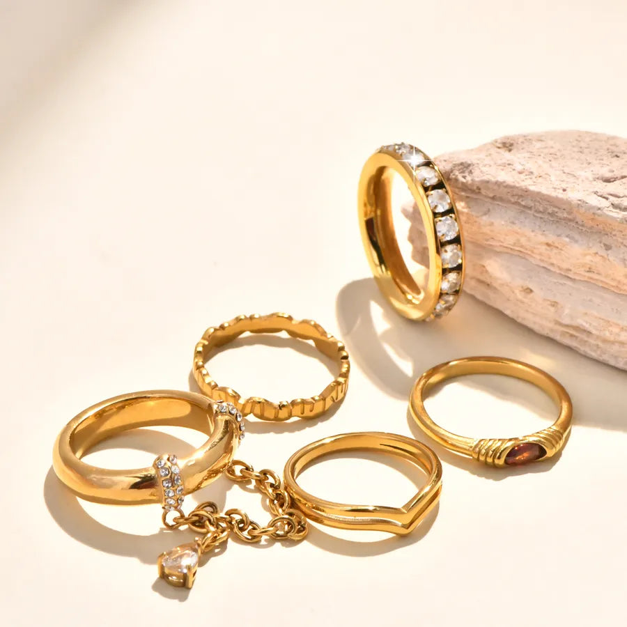 Gold Plated Irregular Heart Wave Ring