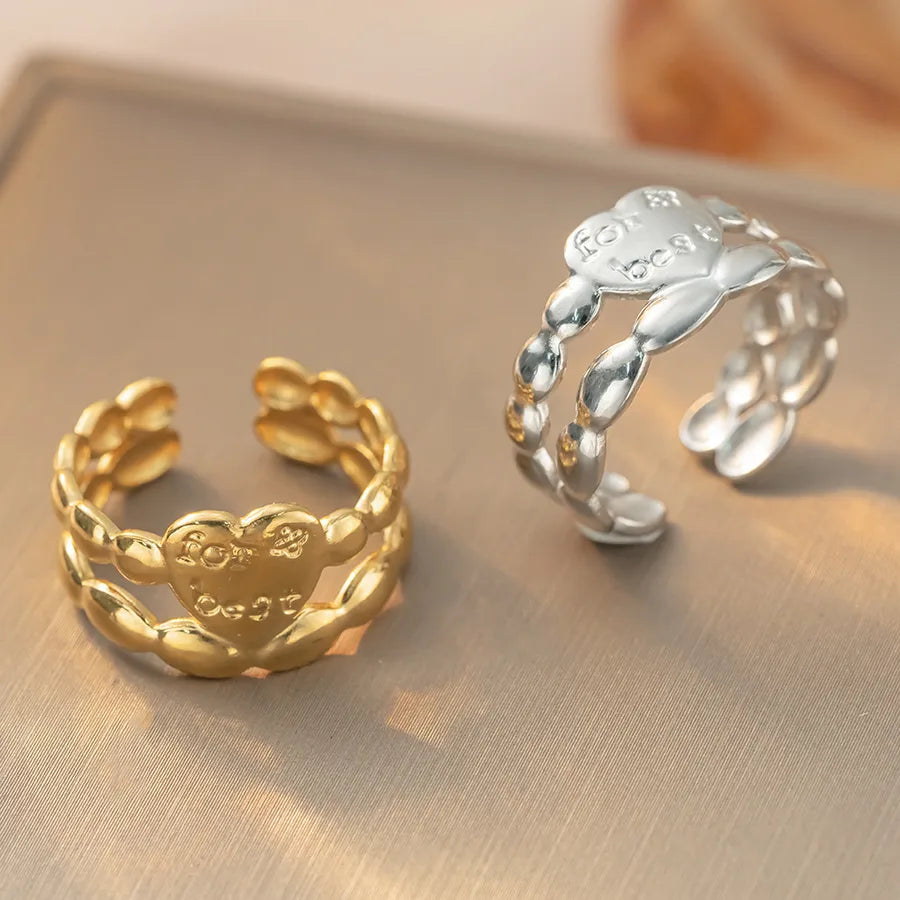 Titanium Steel Geometric Open Ring