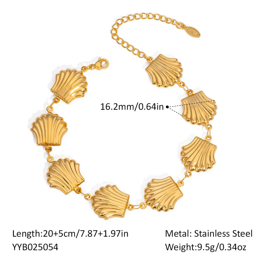 Gold Plated Sunflower Stainless Steel Bracelet Average Size Gold 6#
